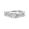14K White Gold 5/8 Cttw Diamond Split Shank Engagement Ring  (G-H Color, VS2-SI1 Clarity) - Size 7