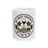 My Best Friend's Winery Ceramic Mug — Wine Glass & Grape Vineyard (11oz, 15oz)