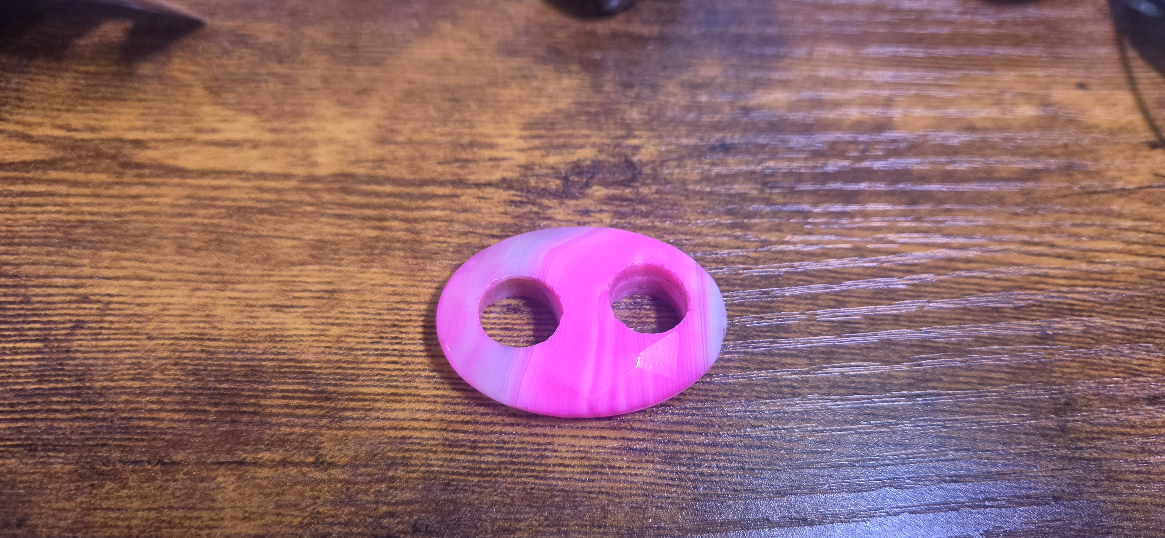 Pink Agate Bead Pendant