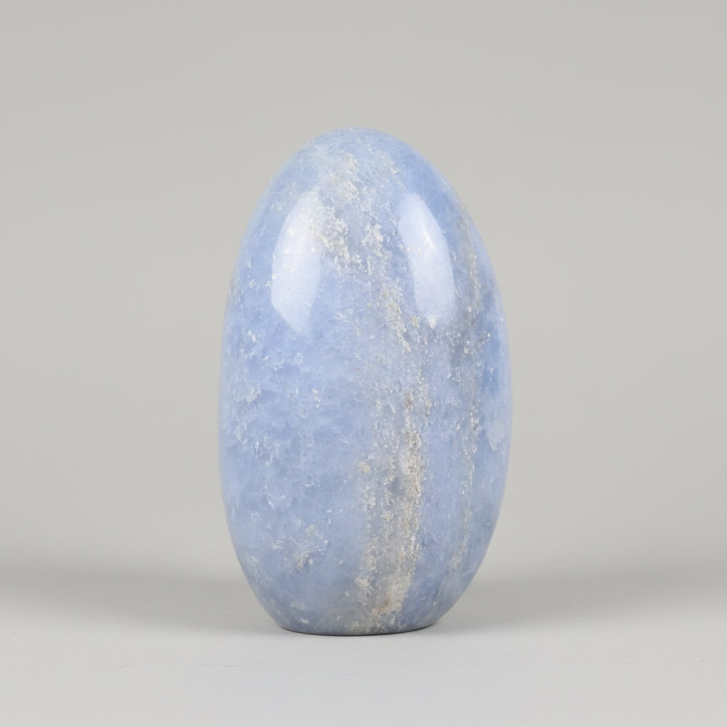 Polished Stone Decorative Egg-Shaped Blue Lace - Image 1