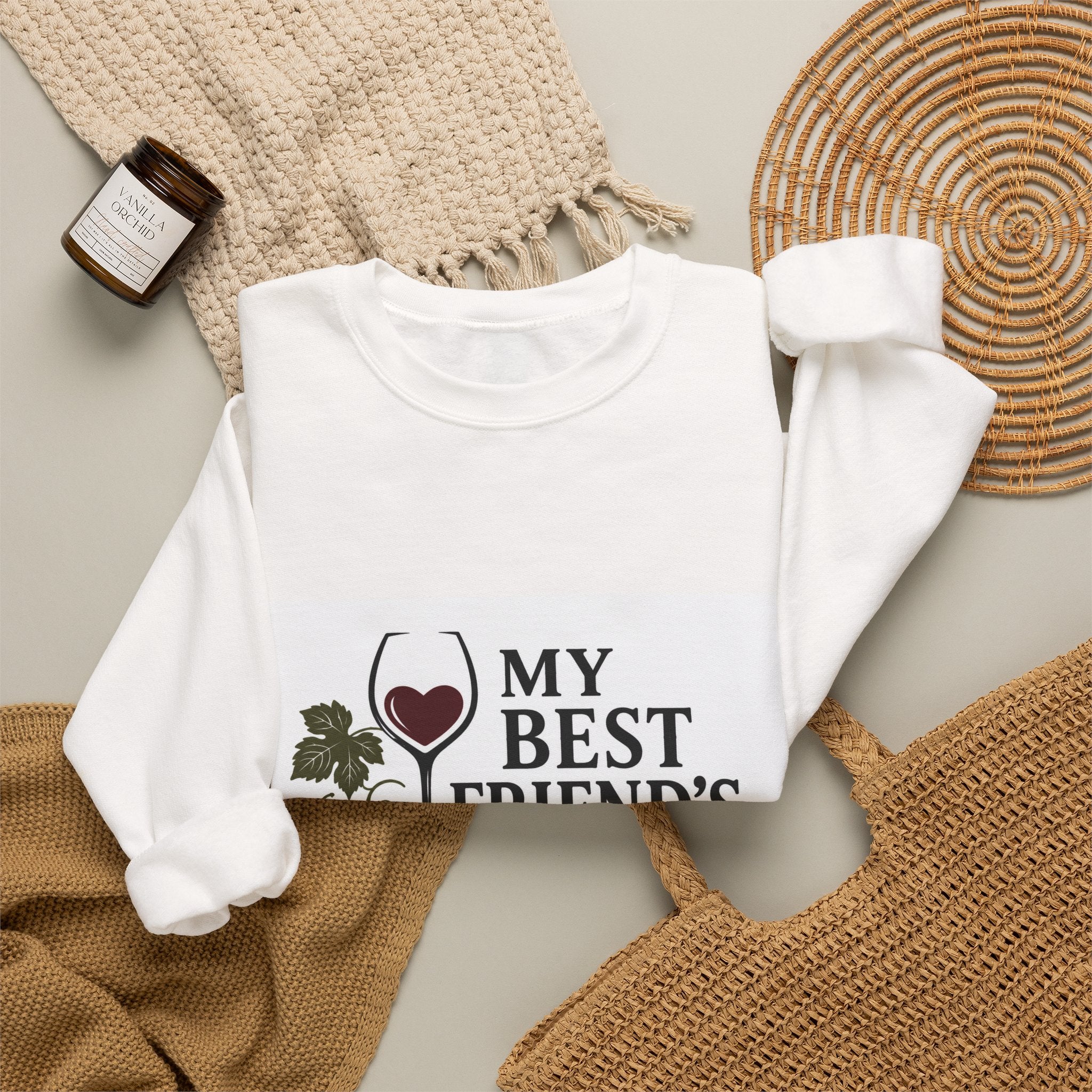 My Best Friend's Winery Sweatshirt – Wine Lover Crewneck