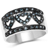 0.32 Carat Genuine Blue Diamond .925 Sterling Silver Ring