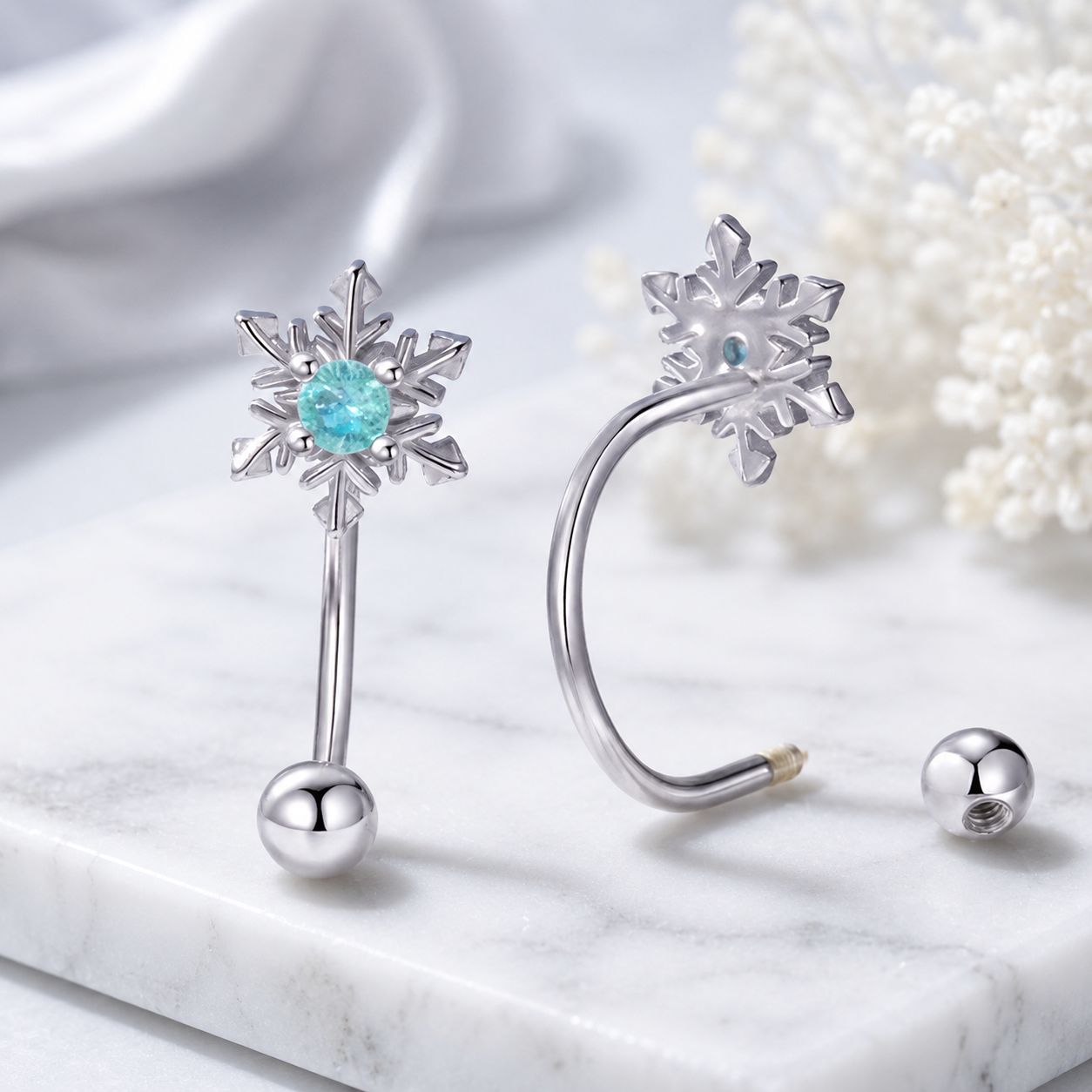 925 Sterling Silver Earrings with Transparent Glass for Women