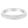.925 Sterling Silver 1/2 Cttw Princess-Cut Diamond Channel-Set Half-Eternity Wedding or Anniversary Band Ring (H-I Color, I2 Clarity) - Size 6