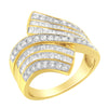 10K Yellow Gold Diamond Bypass Ring (1 1/7 Cttw, I-J Color, I1-I2 Clarity) - Size 5
