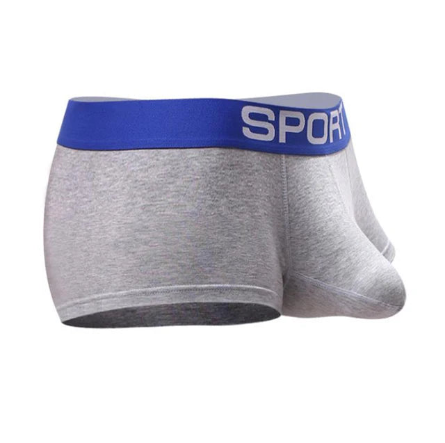 new arrival men's cotton  pouch sexy boxer sport underwear