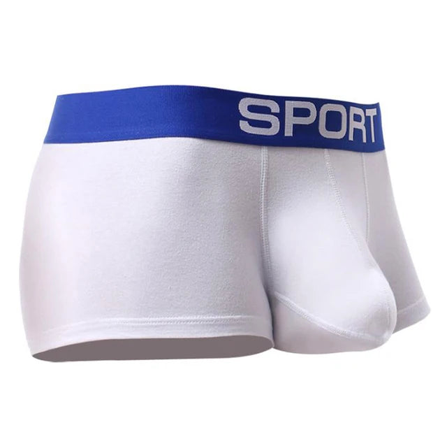 new arrival men's cotton  pouch sexy boxer sport underwear