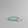 Boho Crackled Glass Blue Beads With Bird Charm