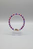 USA American Flag Red White and Blue Bead Elastic Bracelet