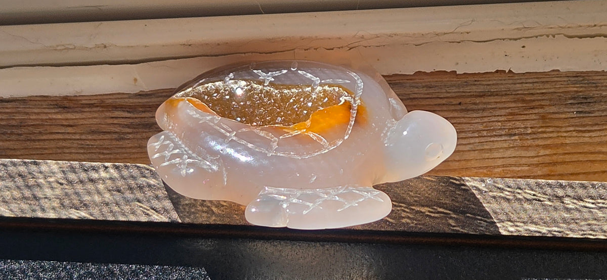 Carved Agate Turtle