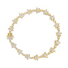14K White Gold 1 1/5 Cttw Round Diamond Flower Blossom Link Bracelet (H-I Color, SI1-SI2 Clarity) - Size 7"