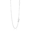 14k White Gold Adjustable Box Chain 0.6mm