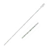 14k White Gold Diamond-Cut Bead Chain 1.0mm