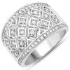 0.52 Carat Genuine White Diamond .925 Sterling Silver Ring