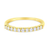 IGI Certified 1/4 Cttw Diamond 10K Yellow Gold Prong Set Fluted Band Style Ring (I-J Color, I2-I3 Clarity) - Size 7