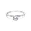 14K White Gold 1/2 Cttw Round Lab Grown Diamond 4 Prong Solitaire Engagement Ring (F-G Color, VS2-SI1 Clarity) - Size 7