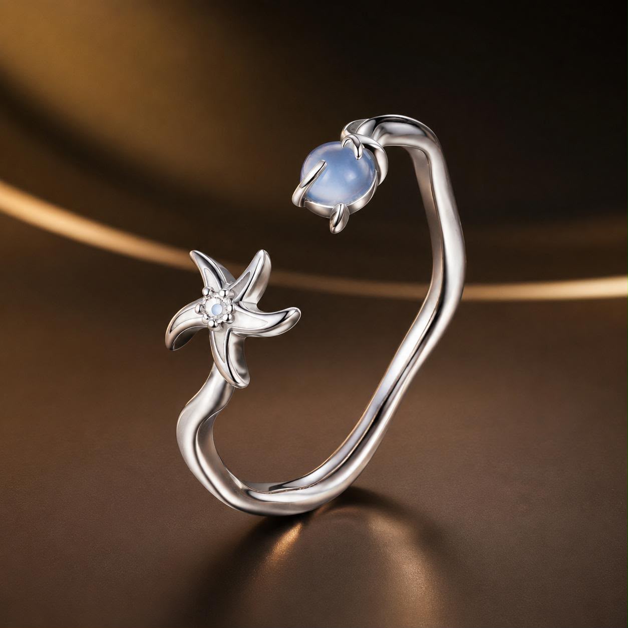 925 Sterling Silver Ring with White Gold Plating, 0.16cm Width for Women