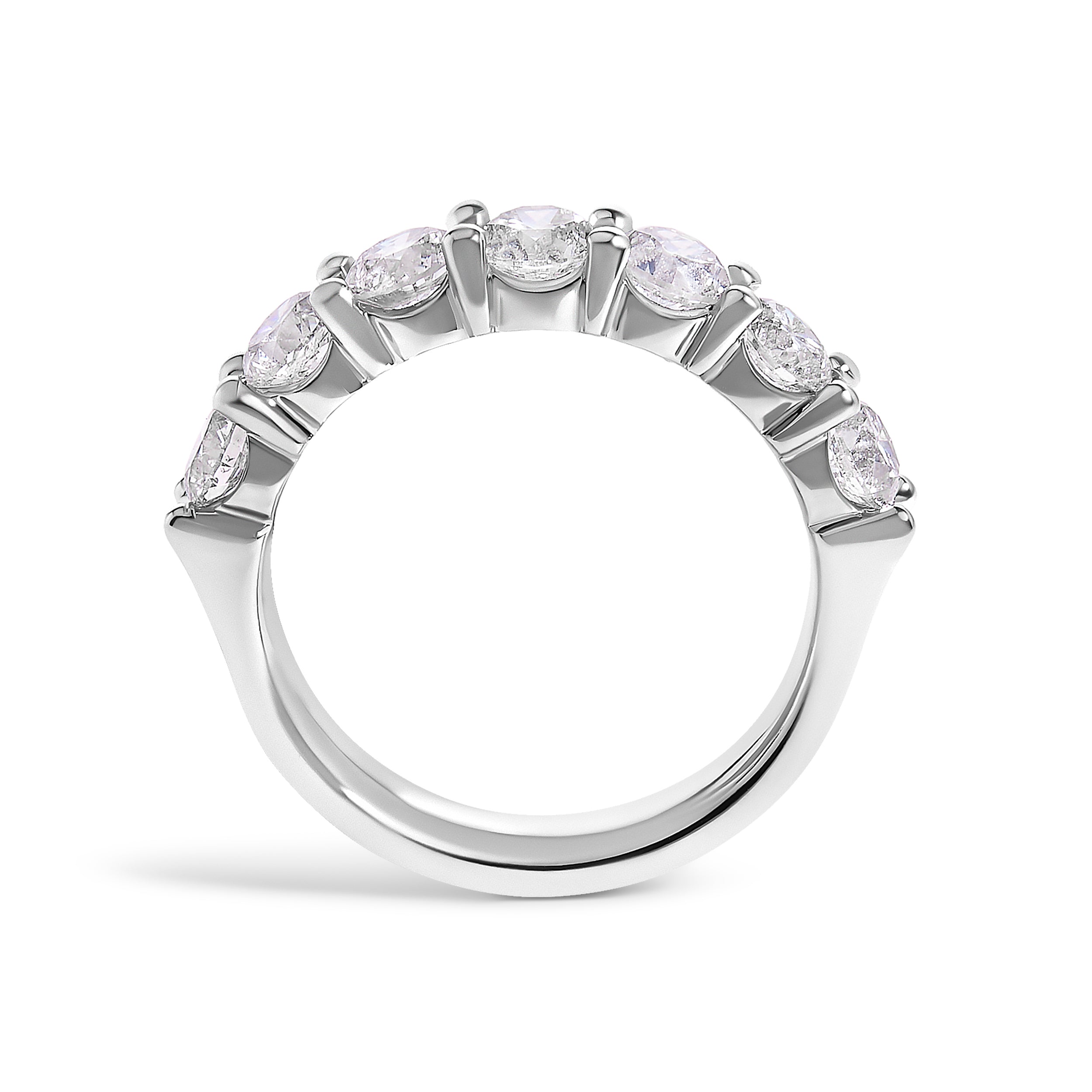 14K White Gold 2. 0 Cttw Diamond 7 Stone Band Ring