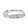 14K Yellow Gold 1/2 Cttw Round Diamond 11 Stone Channel Set Band