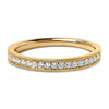 14K Yellow Gold 1/4 Cttw Round Diamond Milgrain Wedding Band (I-J Color, SI2-I1 Clarity) - Size 6.5