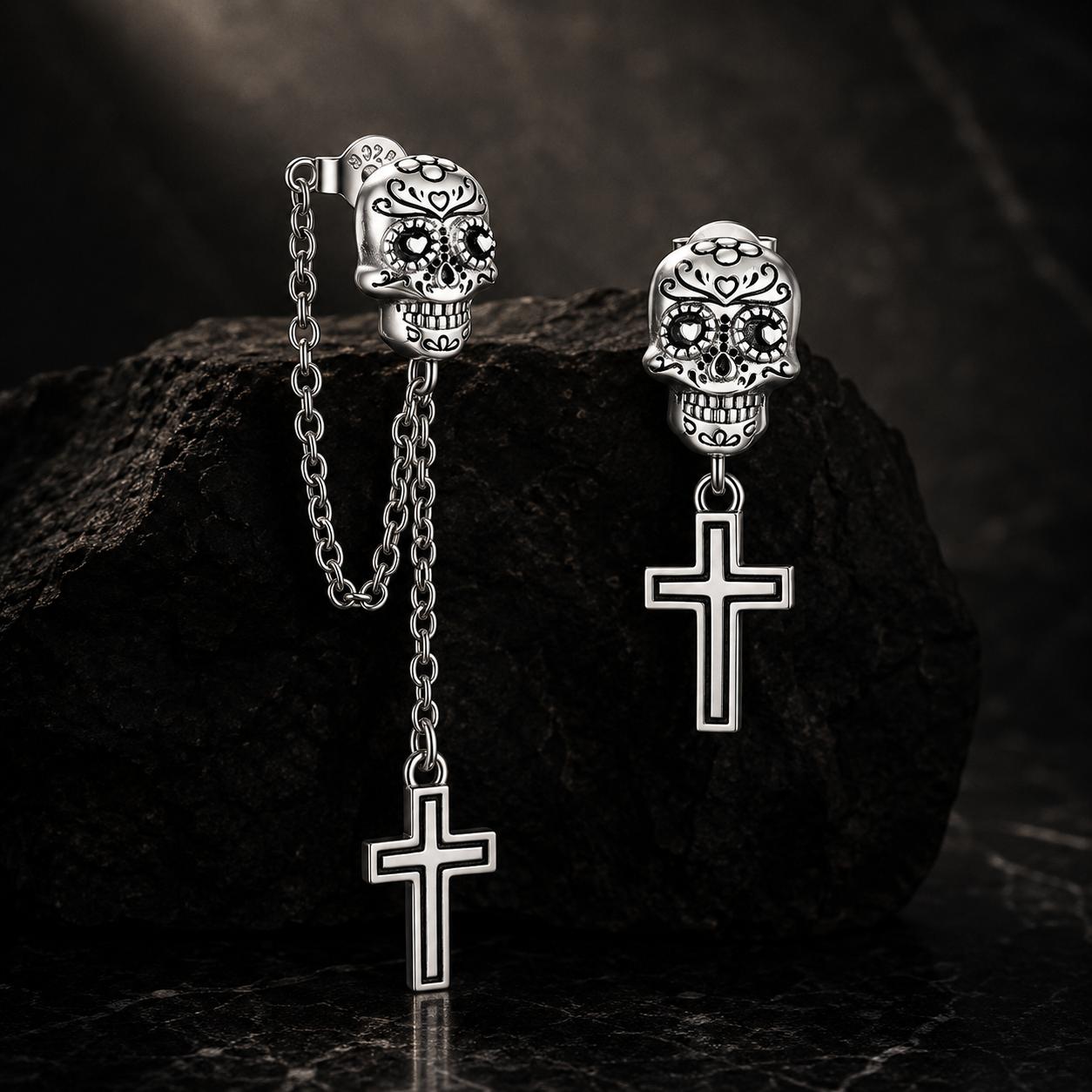 S925 Sterling Silver Oxidized Earrings for Women