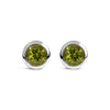 .925 Sterling Silver 6MM Bezel Set Created Purple Amethyst Solitaire Stud Earrings