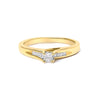 14K Yellow Gold 1/4 Cttw Princess Cut Diamond Engagement Ring