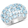 5.51 Carat Genuine Blue Topaz .925 Sterling Silver Ring