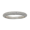 Cubic Zirconium Wedding Band Ring Sterling Silver