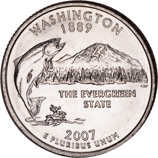 2007-D Washington Statehood Quarter MS60