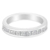 Women's 18K White Gold Princess Cut Diamond Band Ring (1 Cttw, G-H Color, SI1-SI2 Clarity) - Size 6