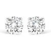 14K White Gold 1/3 Cttw Round Brilliant-Cut Near Colorless Diamond Classic 4-Prong Stud Earrings (J-K Color, I1-I2 Clarity)