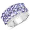 2.59 Carat Genuine Tanzanite .925 Sterling Silver Ring