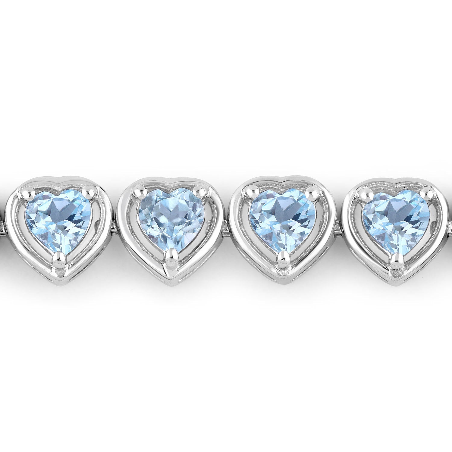 10.50 Carat Genuine Blue Topaz .925 Sterling Silver Bracelet