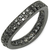 1.11 Carat Genuine Black Diamond .925 Sterling Silver Ring