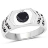 1.53 Carat Genuine Black Diamond .925 Sterling Silver Ring