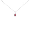 10K White Gold 5x3mm Green Emerald and Diamond Accent Halo Octagonal Shape 18" Pendant Necklace (I-J Color, I1-I2 Clarity)