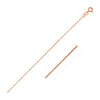 14k Pink Gold Diamond Cut Cable Link Chain 0.8mm