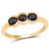 1.16 Carat Genuine Black Diamond .925 Sterling Silver Ring