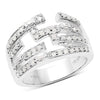 0.60 Carat Genuine White Diamond .925 Sterling Silver Ring