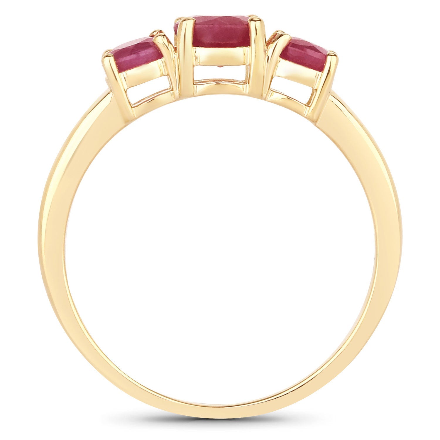 1.15 Carat Genuine Ruby 14K Yellow Gold Ring