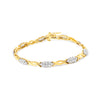 10K Yellow Gold 1.00 Cttw Round-Cut Diamond Spiral Link 7" Bracelet (H-I Color, I2-I3 Clarity)
