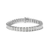 14K Yellow Gold 5.0 Cttw Invisible Set Princess-cut Diamond Buckle Link Tennis Bracelet (H-I Color, SI2-I1 Clarity) - Size 7.25"