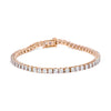.925 Sterling Silver 1.0 Cttw Miracle-Set Diamond Round Faceted Bezel Tennis Bracelet (I-J Color, I3 Clarity) - 7"