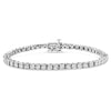 14K White Gold 3.0 Cttw Lab Grown Diamond Illusion-Set Miracle Plate Tennis Bracelet (F-G Color, VS1-VS2 Clarity) - Size 7.25"
