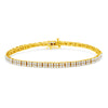 14K Yellow Gold Plated .925 Sterling Silver 3.0 Cttw Diamond Link Bracelet (K-L Color, I2-I3 Clarity) - 7.25"