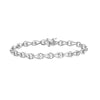 .925 Sterling Silver 1/10 Cttw Miracle-Set Diamond Pear Shape and Bezel Link Bracelet (I-J Color, I3 Clarity) - 7.25"
