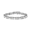 14K White Gold 2.00 Cttw Princess Diamond Invisible Set Link Bracelet (H-I Color, SI2-I1 Clarity) - 7"