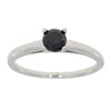 .50ct Black Diamond Eng Only Sterling Silver