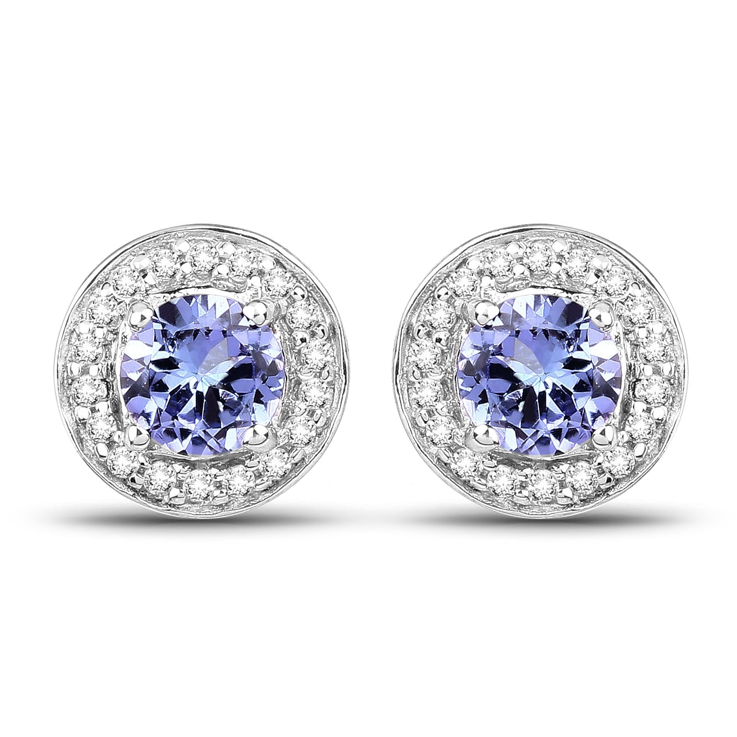 3.22 Carat Genuine Tanzanite & White Topaz .925 Sterling Silver Ring